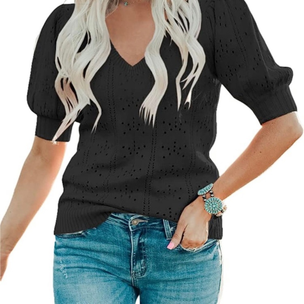 NWOT Puff Short Sleeve Summer Sweater